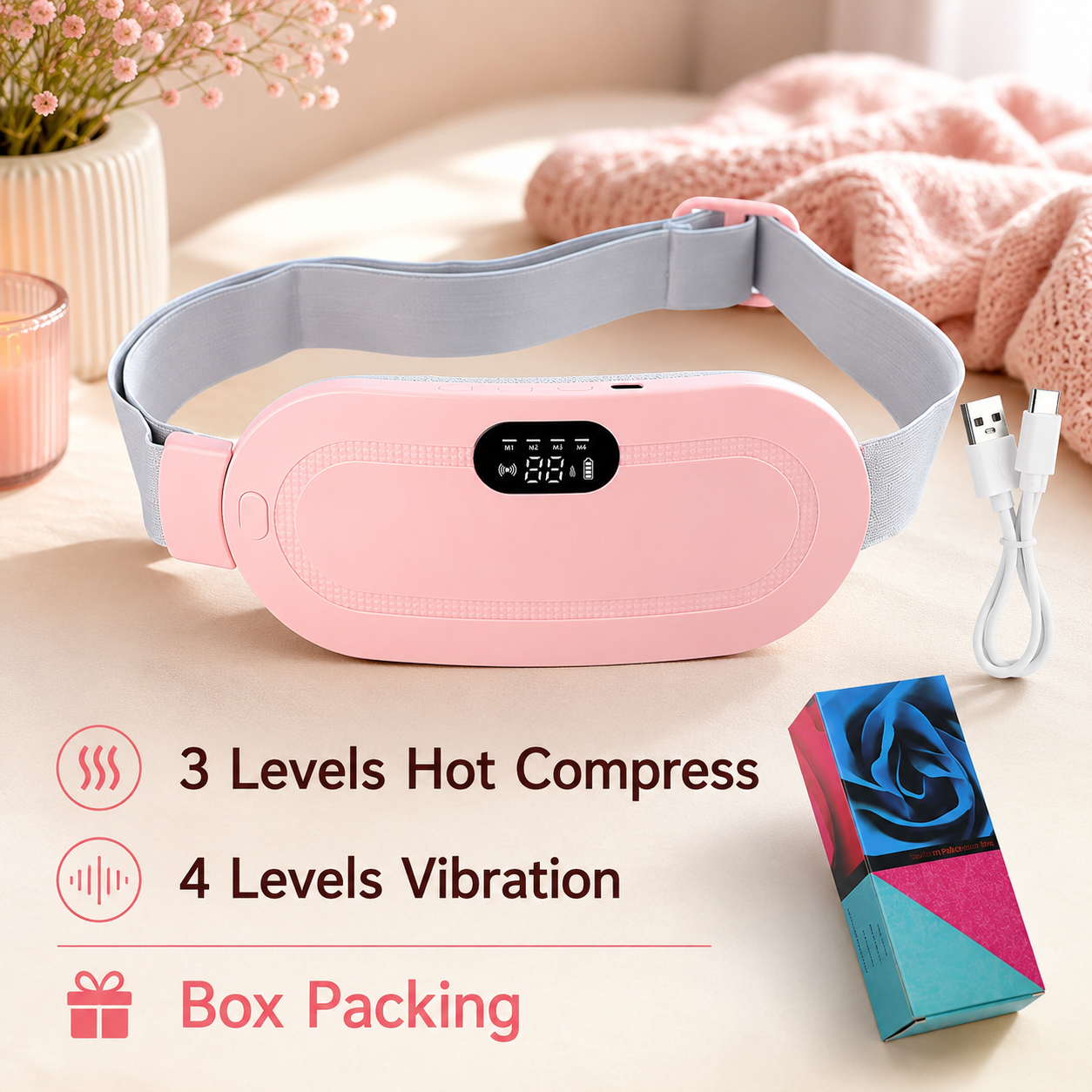 Lunéa™ — Ceinture Chauffante Menstruelle Anti-Douleur