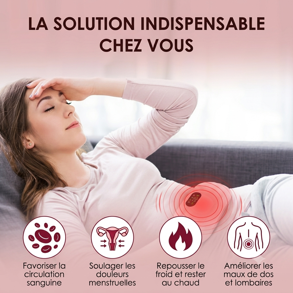 Lunéa™ — Ceinture Chauffante Menstruelle Anti-Douleur
