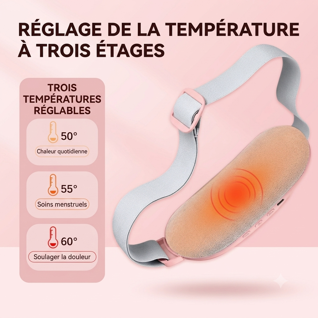 Lunéa™ — Ceinture Chauffante Menstruelle Anti-Douleur